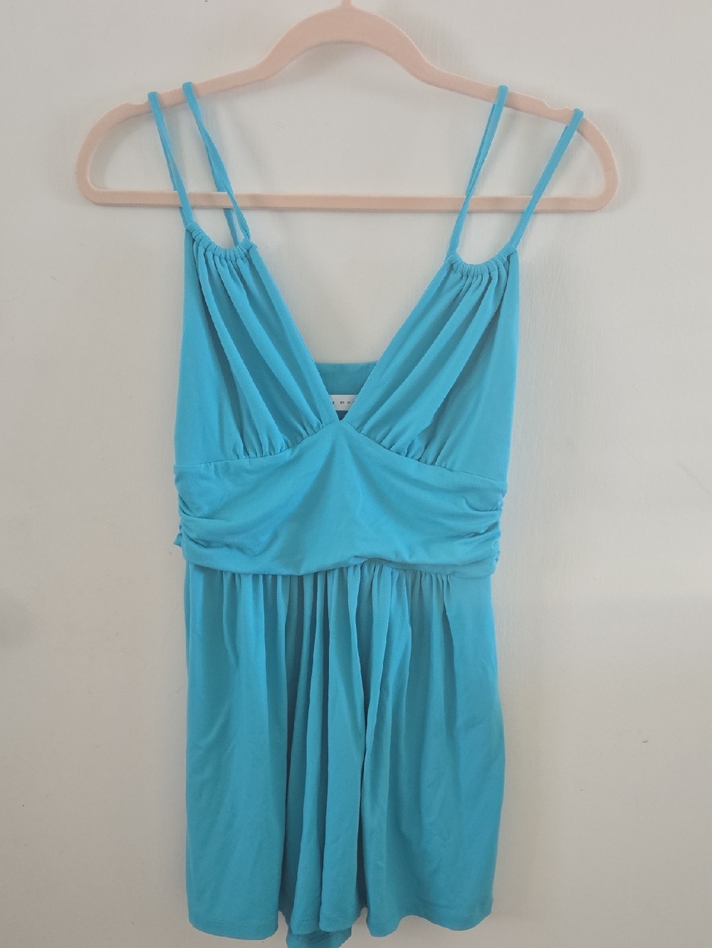 Susana Monaco Light Blue V-Neck Sleeveless Romper